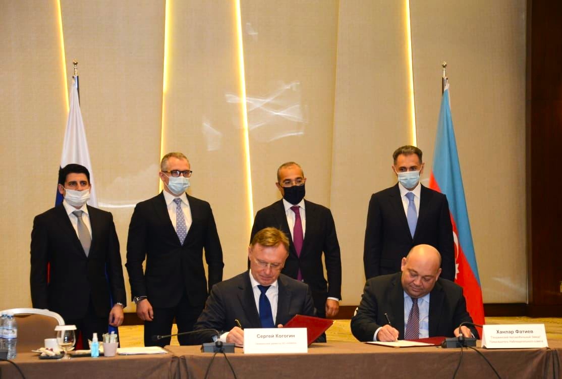 Rusiyanın "KamAZ" şirkəti ilə Gəncə Avtomobil Zavodu arasında memorandum imzalanıb - FOTO